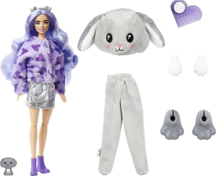 Кукла Barbie Cutie Reveal Милый щенок, Барби в костюме 30см, меняет цвет, 10 сюрпризов HHG21 фото