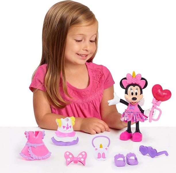Кукла Disney Junior Minnie Mouse Fabulous Fashion Unicorn Fantasy в кейсе с аксессуарами 14ед., 15см 89942 фото