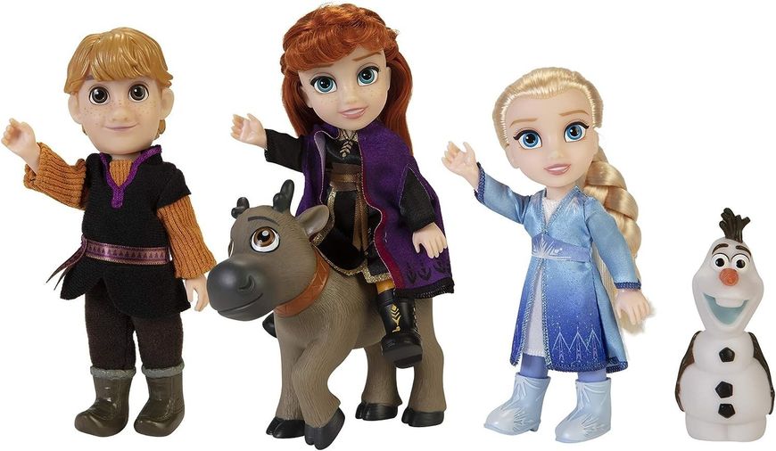 Подарочный набор Disney Frozen 2 Petite Dolls Холодное сердце куклы Эльза, Анна, Кристофф, Олаф и Свен, 15см 211401 фото