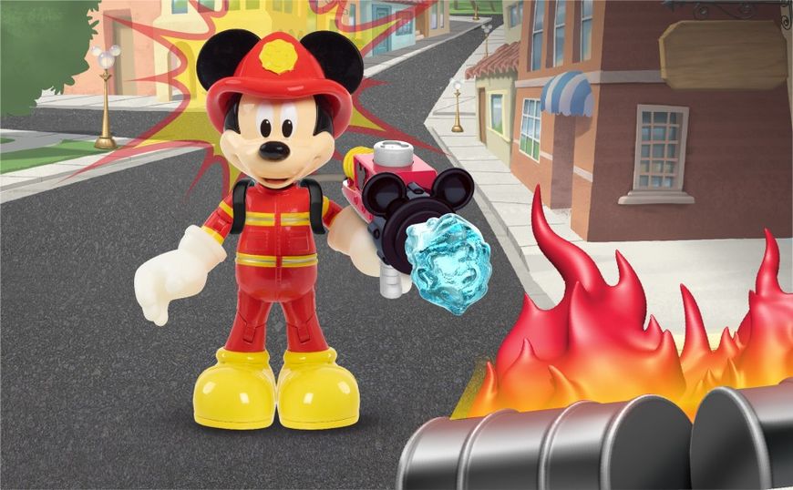 Игровой набор Disney Fire Rescue Mickey Mouse, Пожарный Микки Маус, шарнирный 15см 38121 фото