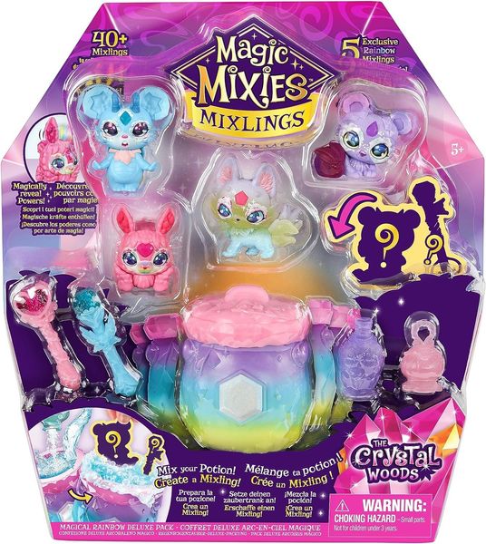 Ігровий набір Magic Mixies Mixlings Magical Rainbow Deluxe Pack Чарівний котелок з фігурками 5шт. 14810 фото