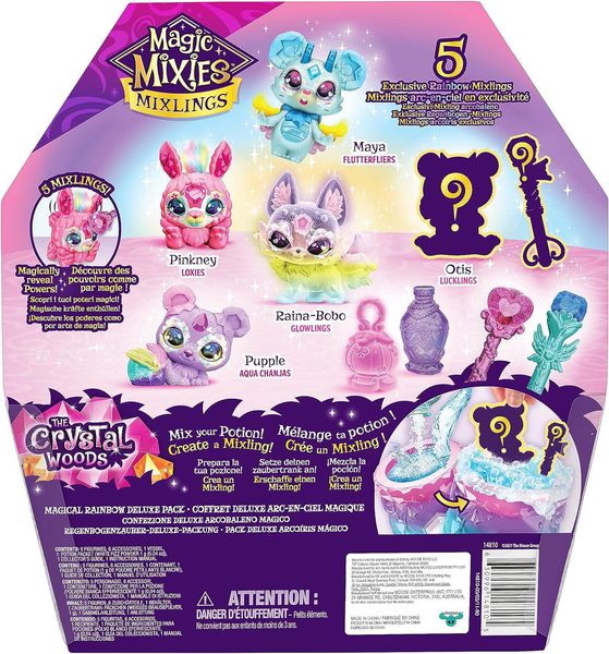 Ігровий набір Magic Mixies Mixlings Magical Rainbow Deluxe Pack Чарівний котелок з фігурками 5шт. 14810 фото