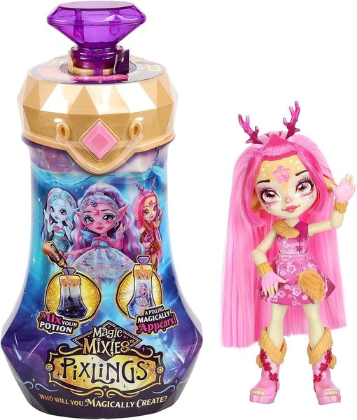 Кукла волшебная Magic Mixies Pixlings Deerlee Create and Mix Оленёнок в бутылочке с зельем, 16см 14881 фото