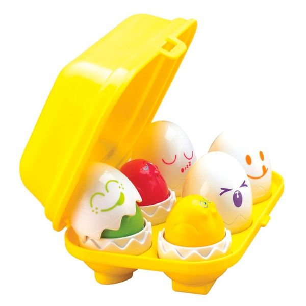Игрушка развивающая Tomy Toomies Цыплята в скорлупе, яйца в лотке, сортер Монтессори E1581 фото