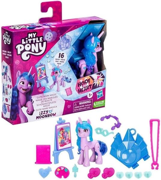 Набор Hasbro My Little Pony Magic Izzy Moonbow пони Иззи, розовая 7,6см, аксессуары-сюрпризы, 16ед. F5252 фото
