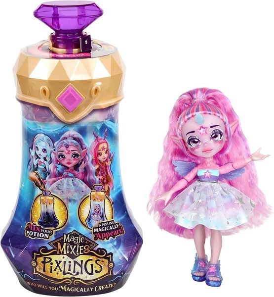 Лялька чарівна Magic Mixies Pixlings Unicorn Create and Mix Єдиноріг у пляшці із зіллям, 16см 14871 фото