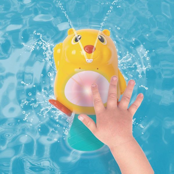 Игрушка плавающая для ванной Hola Toys Бобёр для купания, с брызгалкой и подсветкой 8102 фото