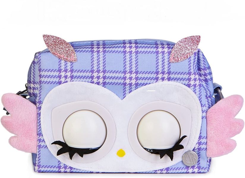Интерактивная сумочка Spin Master Purse Pets Hoot Couture Owl Сова, 30 звуков, моргает глазками, 18см 6064395 фото