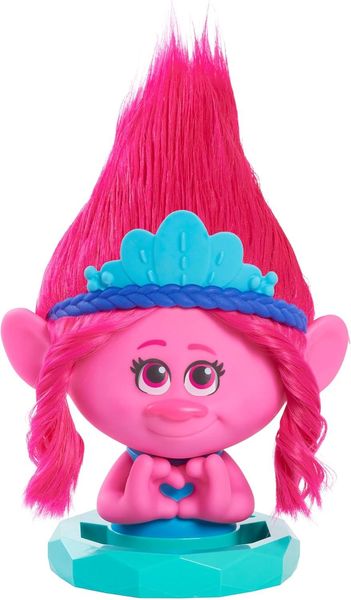 Лялька манекен Trolls 3: Band Together Poppy Styling Head голова для зачісок Троль Трояндочка, 30см 65299 фото