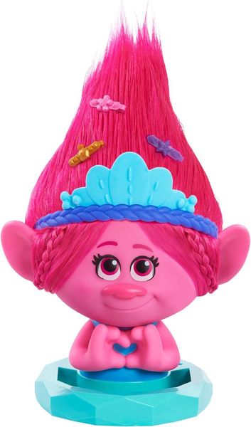 Лялька манекен Trolls 3: Band Together Poppy Styling Head голова для зачісок Троль Трояндочка, 30см 65299 фото