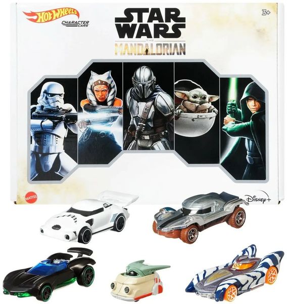 Набор коллекционных машинок Hot Wheels Star Wars The Mandalorian 5 Cars 1:64 Хот Вилс Мандалорец HCB48 фото