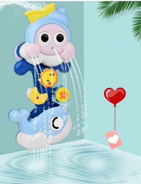 Игра для купания Ing Baby Водопад Кит с поливалкой на присоске YB1792K фото