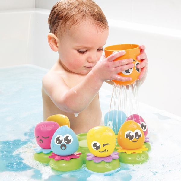 Іграшка для ванної Tomy Toomies Восьминоги бризкалки з поливалкою молюском 9од. E2756 фото