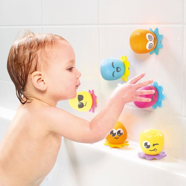 Іграшка для ванної Tomy Toomies Восьминоги бризкалки з поливалкою молюском 9од. E2756 фото