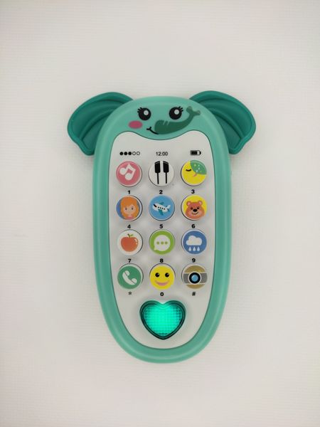 Іграшка телефон - прорізувач для малюків TK Group Слоник з музикою та підсвічуванням 24063 фото