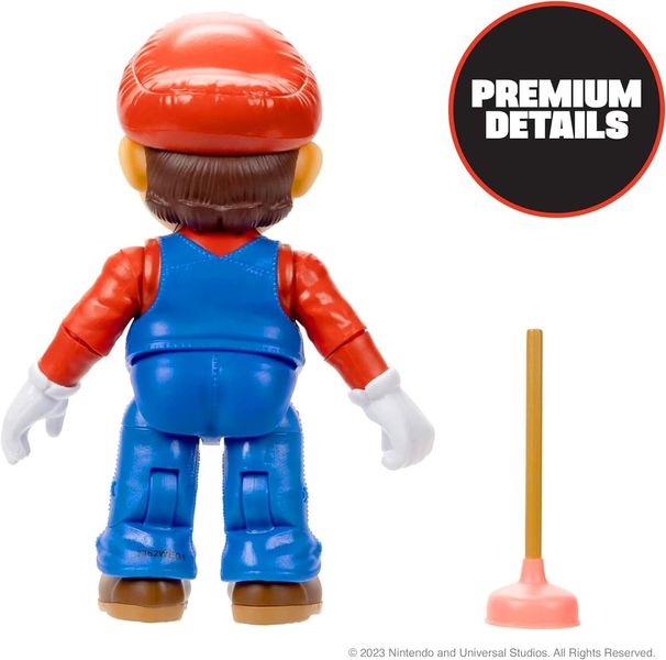 Колекційна фігурка Jakks Pacific THE SUPER MARIO BROS. MOVIE Mario with Plunger Маріо 13см 417164 фото