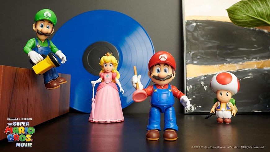 Колекційна фігурка Jakks Pacific THE SUPER MARIO BROS. MOVIE Mario with Plunger Маріо 13см 417164 фото