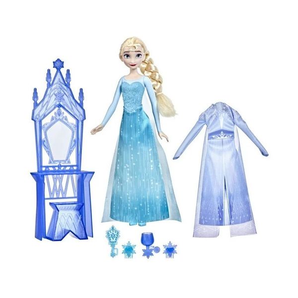 Кукла с аксесуарами Hasbro Disney Frozen Elsa Castle Vanity Холодное сердце Ельза 28см, два платья F1847 фото
