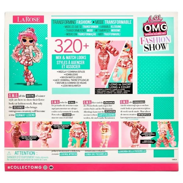 Лялька із аксесуарами L.O.L. Surprise (ЛОЛ Сюрприз) серії O.M.G. Fashion Show LaRose Стильна Ла Роуз, 25см 584322 фото