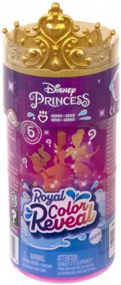 Набор сюрприз с куклой Disney Princess Royal Color Reveal Дисней Принцессы, 12см меняет цвет (в ассортименте) 7ед. HMB69 фото
