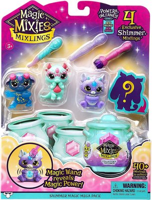 Ігровий набір Magic Mixies Surprise Mixlings Shimmer Mega 4 Pack Чарівний котелок з іграшками 4шт. 14692 фото