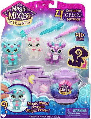Ігровий набір Magic Mixies Surprise Mixlings Shimmer Violet Mega 4 Pack Чарівний котелок з фiгурками 4шт. 14661 фото
