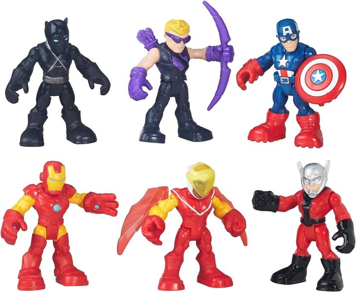 Набор фигурок Hasbro Marvel Playskool Heroes Super Hero Adventures Captain America 6 персонажей B5020AS0 фото