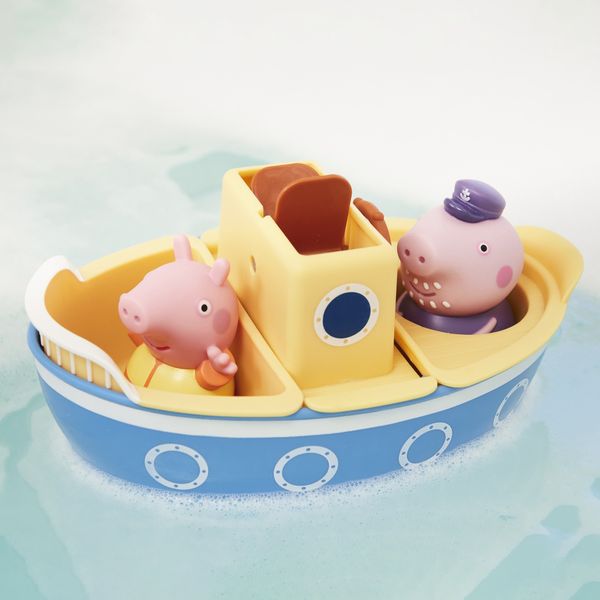 Іграшка для купання Toomies Peppa Pig Човен дідуся Пеппи з фігурками-бризгалками E73414 фото