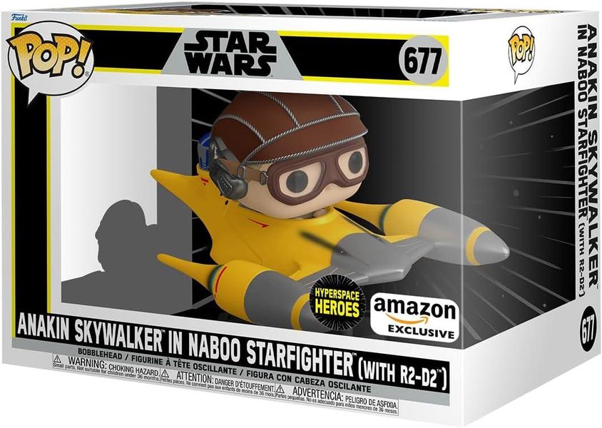 Фигурка Funko Pop! Ride Super Deluxe: Star Wars Hyperspace Heroes - Anakin in Naboo Sarfighter with R2-D2 Звёздные войны 70132 фото