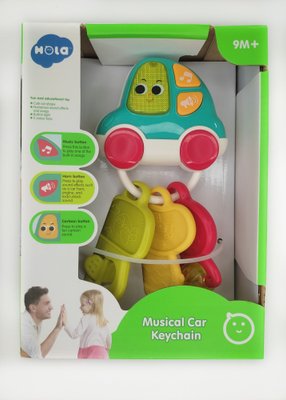 Погремушка Hola Toys Машинка с ключиками, подсветкой, мелодиями, звуками автомобиля и грызунком (E 8996) E 8996 фото