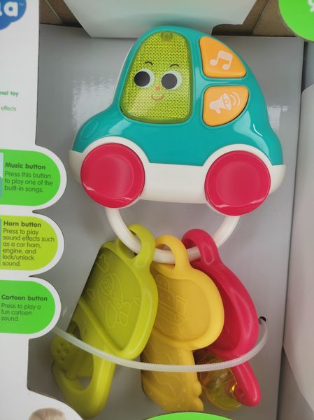 Брязкальце Hola Toys Машинка з ключиками, підсвічуванням, мелодіями, звуками автомобіля та гризунком (E 8996) E 8996 фото