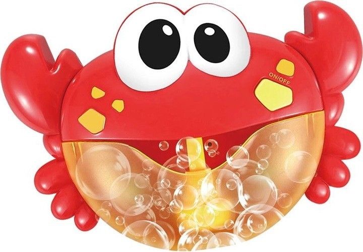 Игрушка для купания пеногенератор TK Union Group Bubble Crab Краб с пузырями 16см Красный, с батарейками 18642 фото