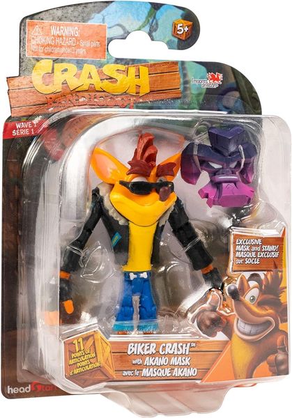 Фигурка коллекционная BANDAI Crash Bandicoot Biker With Mask 11см HE12331 фото