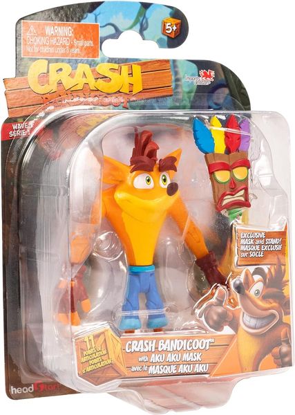 Фигурка коллекционная BANDAI Crash Bandicoot With Mask 11см HE12294 фото