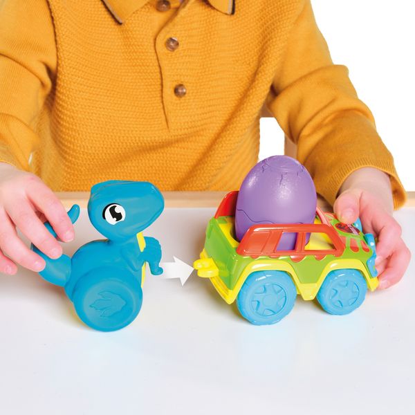Іграшкова машинка Tomy Toomies Диномашинка з динозавром у яйці E73251 фото