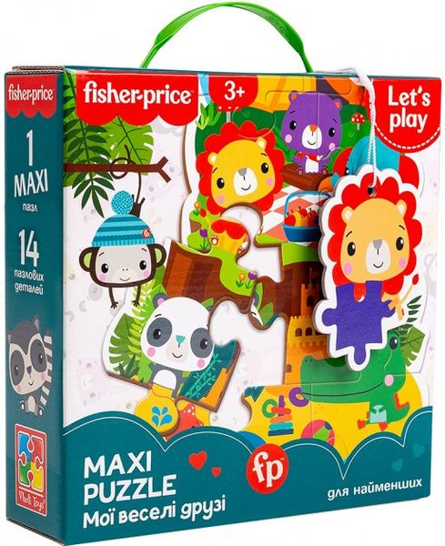Пазли для малюків Vladi Toys Fisher Price Maxi Puzzle Мої кумедні друзі (VT1711-10) VT1711-10 фото