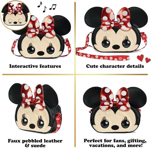 Интерактивная сумочка Spin Master Purse Pets Disney Minnie Mouse, Минни 30 звуков, моргает глазками SM26710 фото