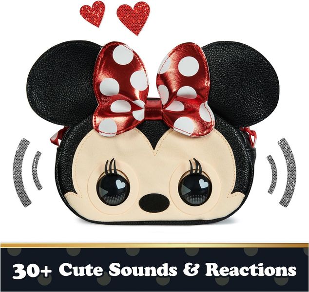 Интерактивная сумочка Spin Master Purse Pets Disney Minnie Mouse, Минни 30 звуков, моргает глазками SM26710 фото